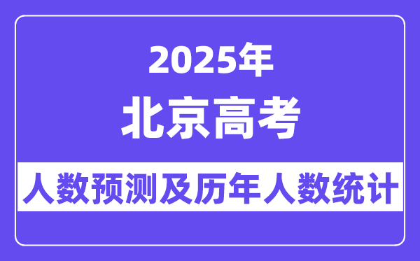 2025年北京高考人数预估多少?