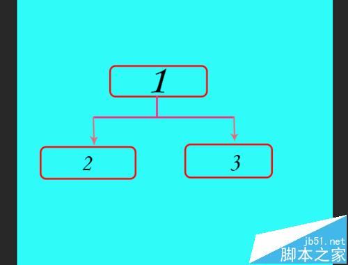 PS怎么制作简单的带箭头的框架图流程图?