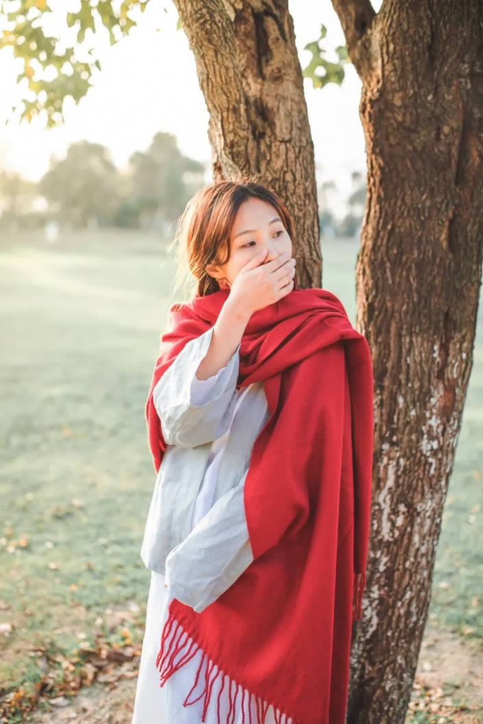 ps后期调出清新唯美的秋季人像