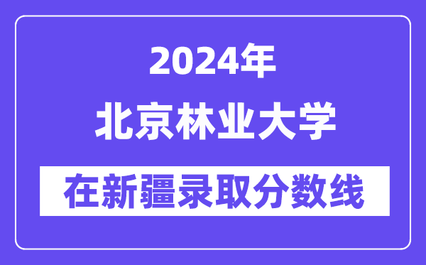 北京林业大学2024年在新疆录取分数线一览表(2025年参考)
