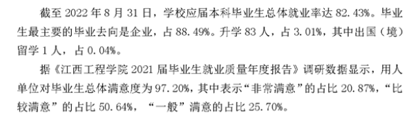 江西工程学院就业率及就业前景怎么样,好就业吗?