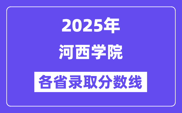 2025高考多少分能上河西学院？各省录取分数线汇总