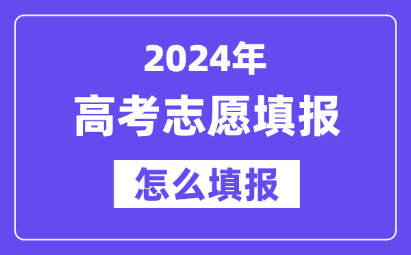 2024高考志愿填报怎么填报,最全高考志愿填报指南