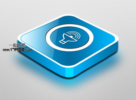三维立体矢量喇叭图标 ps教程