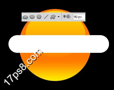 高光橘色RSS按钮 一起ps吧ps教程