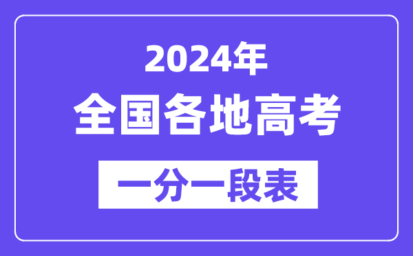 2024全国高考一分一段表(31省市完整版)
