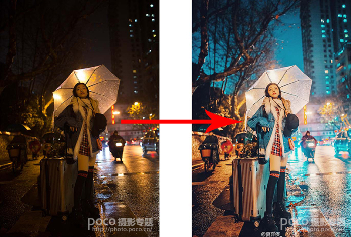 Photoshop给夜景曝光不足的人像照片调亮,PS教程,图片处理,68ps联盟