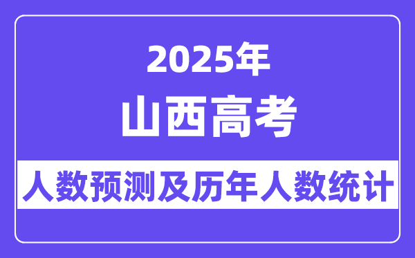 2025年山西高考人数预估多少?