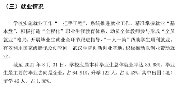武汉学院就业率及就业前景怎么样,好就业吗?