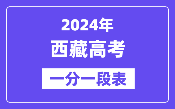 2024西藏高考一分一段表,查询位次及排名(完整版)