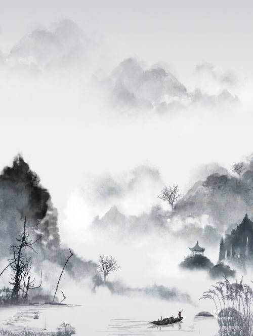 ps怎么设计水墨画效果的处暑海报? ps水墨画海报的设计方法