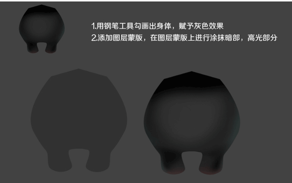 PS快速绘制一只可爱卡通的立体小狗
