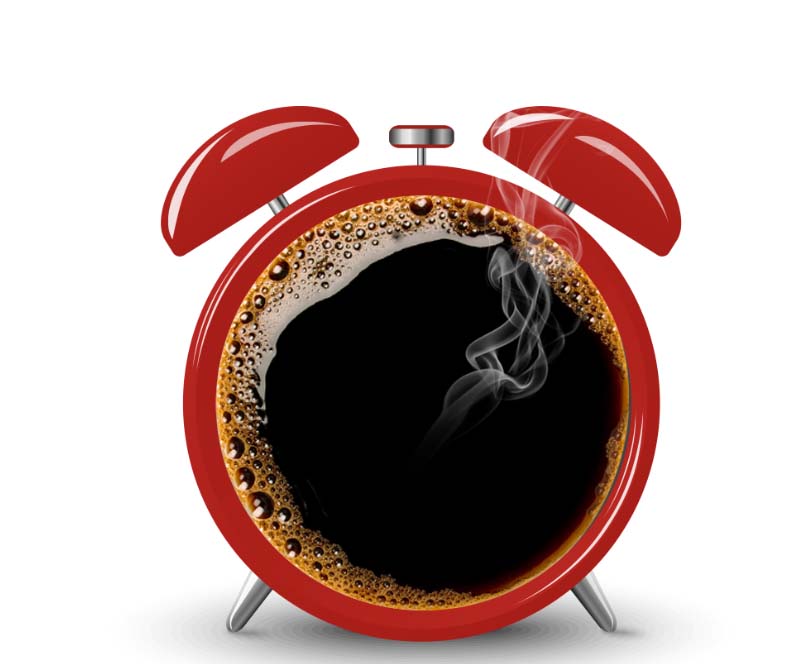 ps怎么快速合成闹钟形状的咖啡杯?