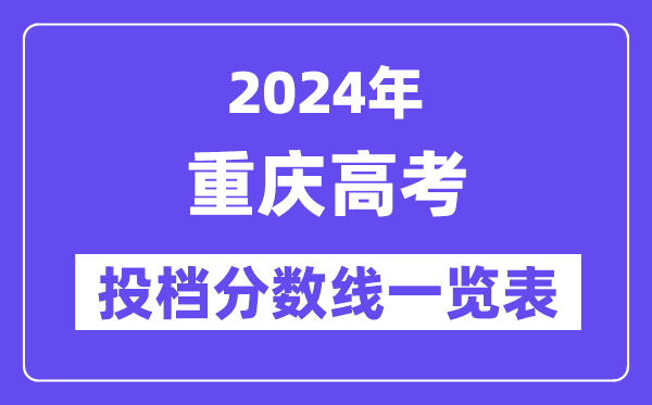 2024年重庆高考投档分数线一览表(本科、专科、物理、历史)