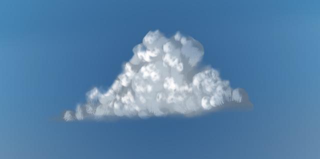 用Photoshop绘制超级蓬松飘渺的云彩效果图教程