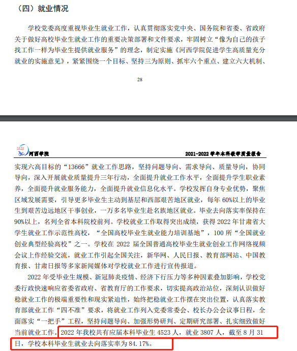 河西学院就业率及就业前景怎么样,好就业吗?
