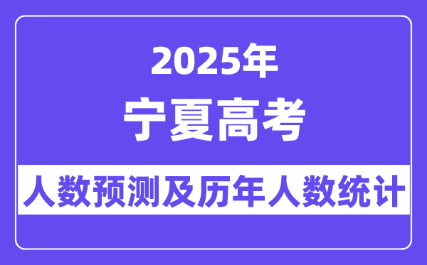 2025年宁夏高考人数预估多少?