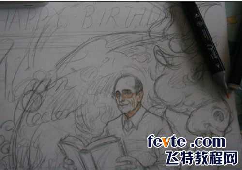 手绘插画过程 115PPT painter教程