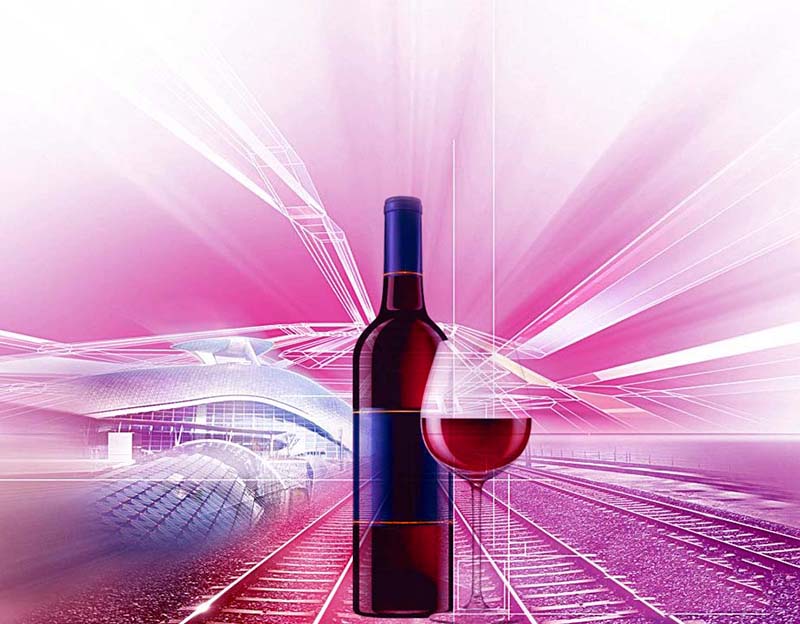 PS怎么合成一幅红酒的产品的宣传图?