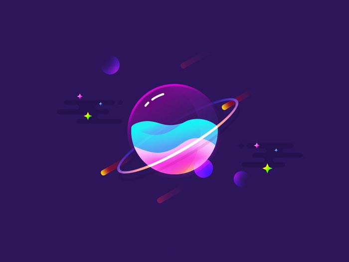 如何绘制半透明矢量星球?PS绘制半透明星球矢量图标教程