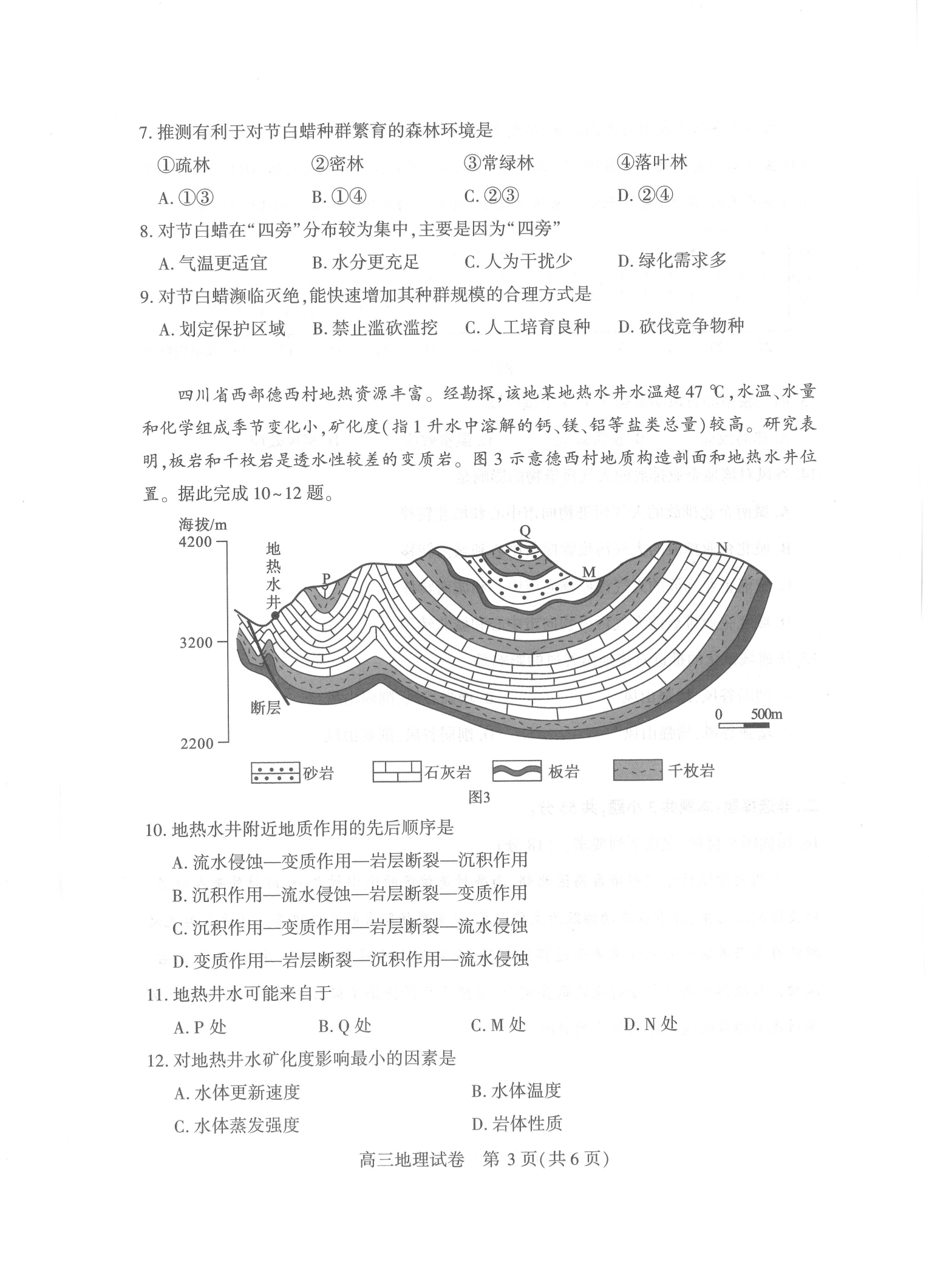 2025届武汉高三二调全解析：九科试卷真题及答案解析