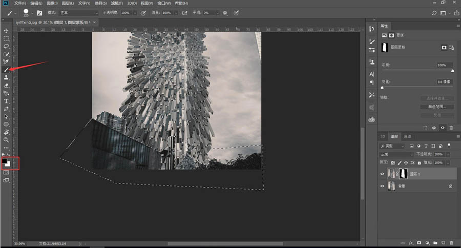 用PS制作3D立体风格的震撼视觉效果的高楼大厦海报