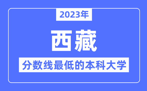 2023年西藏分数线最低的本科大学有哪些?