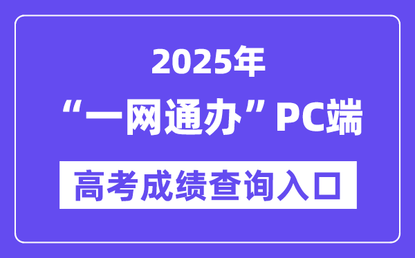 2025上海一网通办PC端高考成绩查询入口(zwdt.sh.gov.cn)