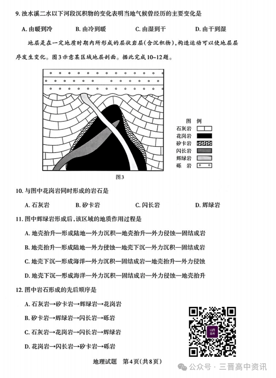 2025山西省高三一模考试真题及答案解析（语数英+选考科目）