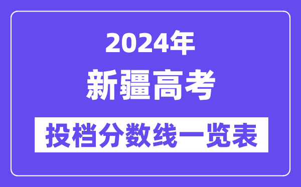 2024年新疆高考投档分数线一览表(一本、二本、专科)