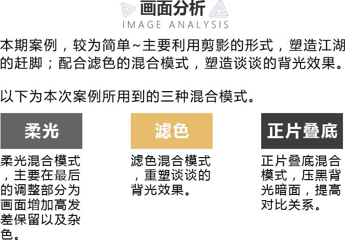 用PS合成月色下的古装武侠切磋剪影效果场景教程
