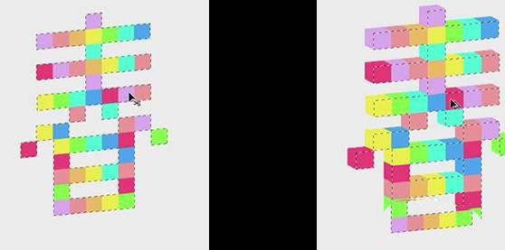 ps怎么设计3d立体积木堆积的字体? ps积木艺术字制作过程