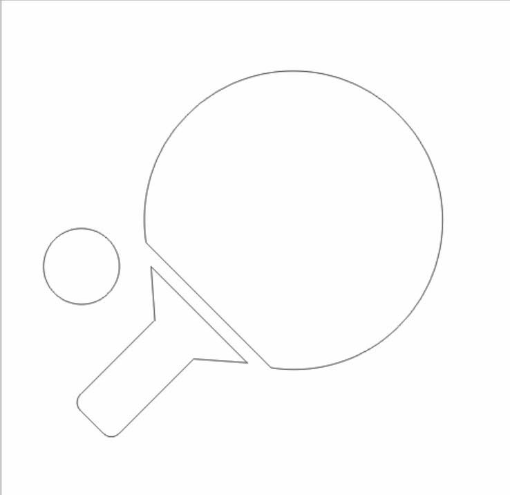ps怎么设计乒乓球和拍? ps手绘乒乓球拍组合的教程