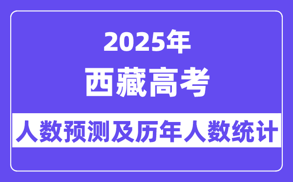 2025年西藏高考人数预估多少?