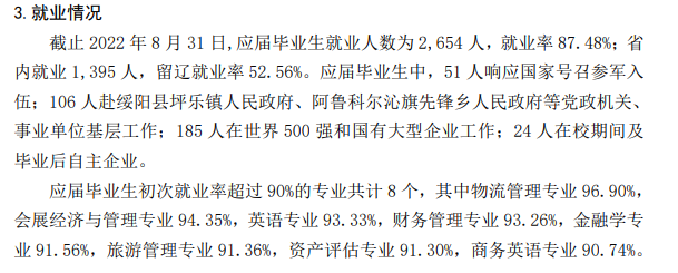 辽宁对外经贸学院就业率及就业前景怎么样,好就业吗?