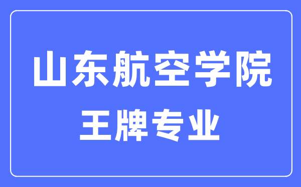 山东航空学院王牌专业是什么,有哪些专业比较好?