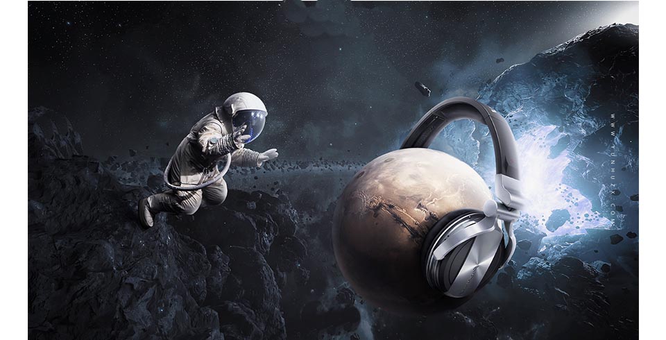 PS教程 合成创意太空宇航员与星球相遇的场景图片