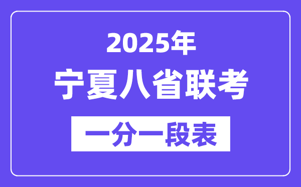 2025宁夏八省联考一分一段表,分数对应位次一览表