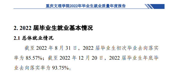 重庆文理学院就业率及就业前景怎么样,好就业吗?