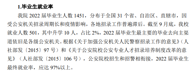 南京森林警察学院就业率及就业前景怎么样,好就业吗?